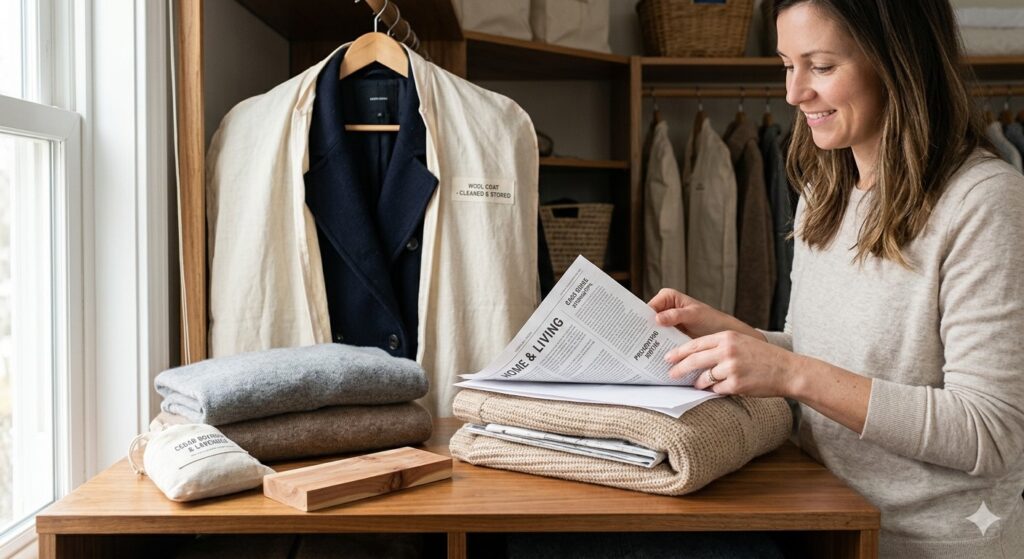 coat sweater storage