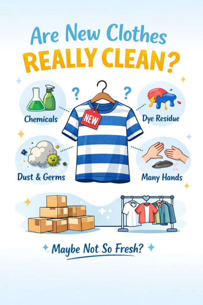 new clothes are not clean
